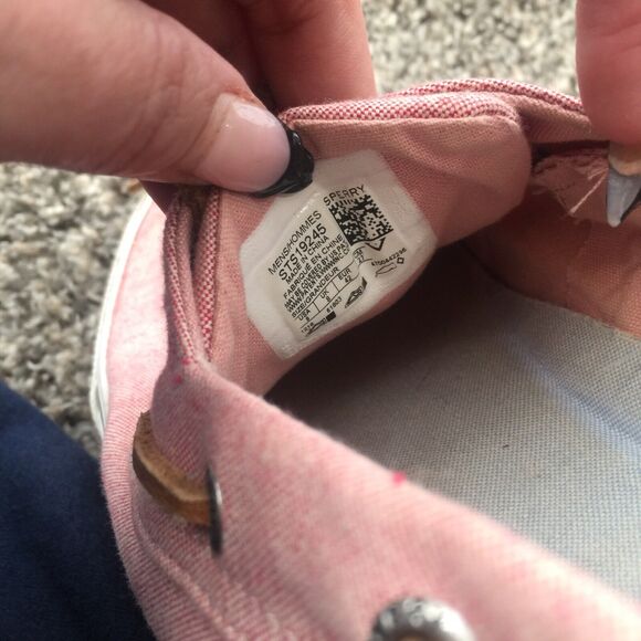 Sperry Top Sider Bahama II Oxford Shirt Sneaker 9 Mens Washed Red Boat Shoe - Picture 7 of 7